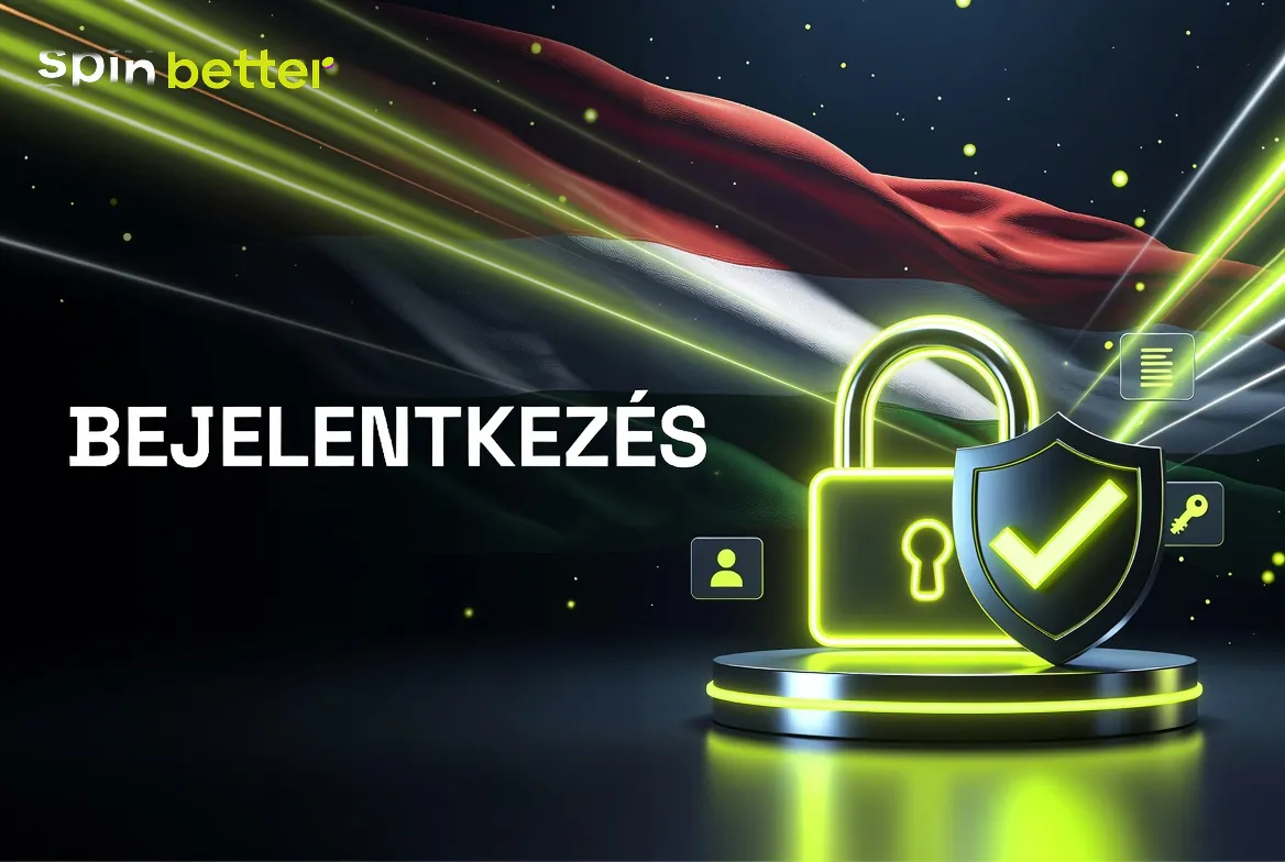 SpinBetter belépés képernyő azonosító mezővel